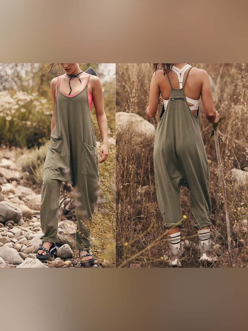 NWOT Free People FP Movement Hot Shot Onesie - seagrass adventurer green - XS